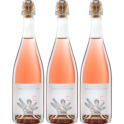 Georg Preisinger Winery Now or Never Organic Brut Rosé Pet-Nat from Austria incl. FeinWert E-Book (3 x 0.75 L)