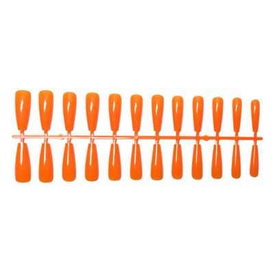 mophrati 24-Piece Extra-Long Press-On Nails, Artificial DIY Solid French Style, Elegant, Colorfast, 11 Yellow