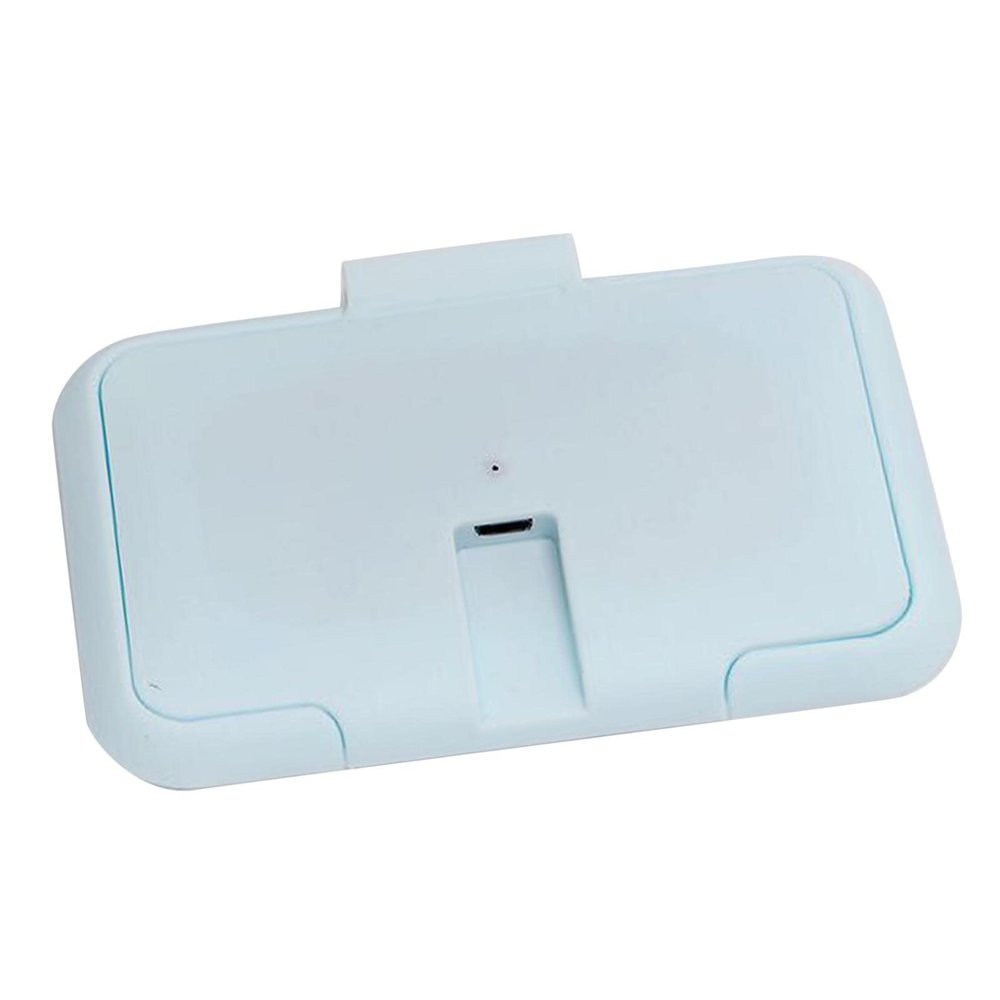TOPINCN USB Wet Wipe Warmer, Portable Temperature Control, Double-Layer, Light Blue, ABS