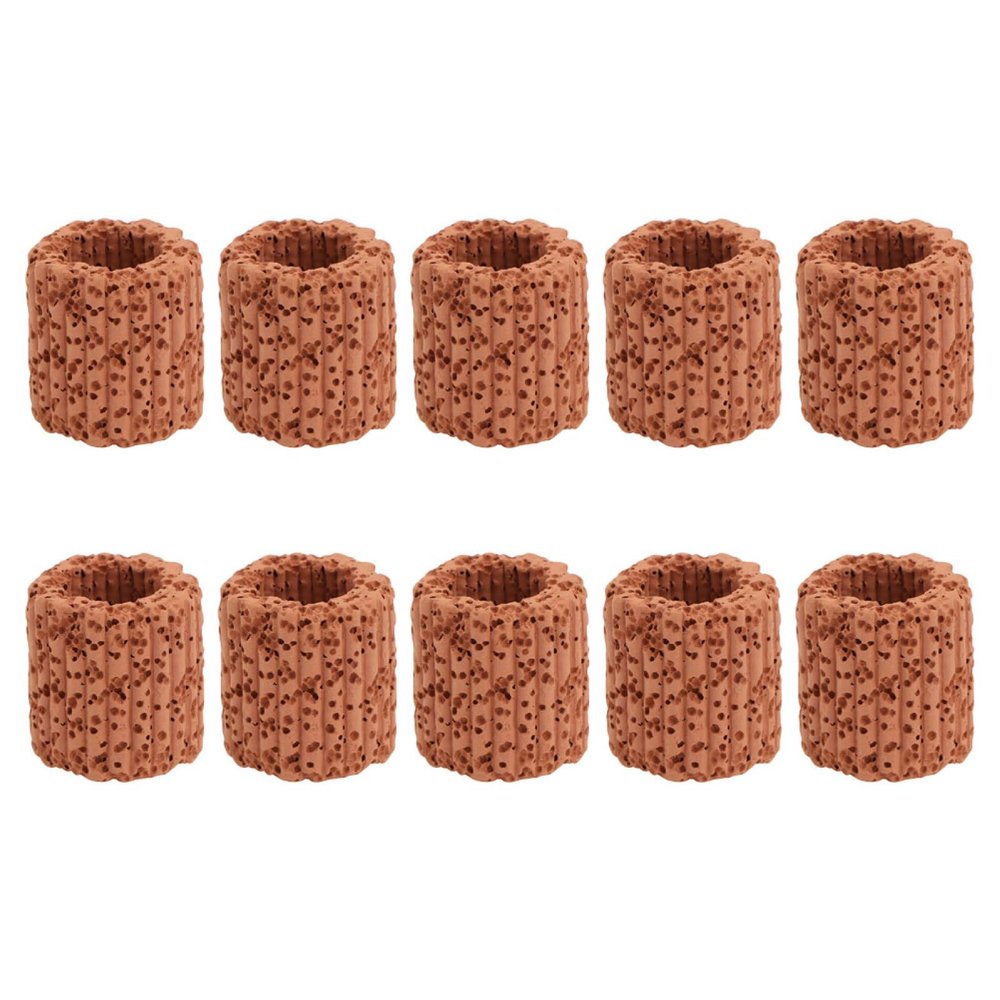 Gadpiparty 10-Piece Ceramic Plant Gravity Rings for Aquarium Biological Filtration
