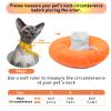Cat Recovery Collar, Adjustable Anti-Lick Collar, Orange, L view 2