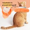 Cat Recovery Collar, Adjustable Anti-Lick Collar, Orange, L view 4