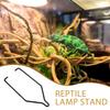 Toyvian Adjustable Black Metal Lamp Stand with Hook and Stable Base for Reptiles and Pets view 3