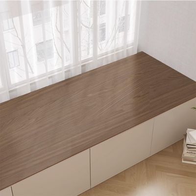 LZMZMQ Non-Slip Window Sill Mat for Cats, Wood-Look Leather, Cut-to-Size, 150 x 60 cm (59 x 24 in)