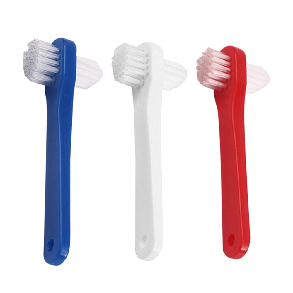 Pack of Double-Sided Plastic Denture Brushes