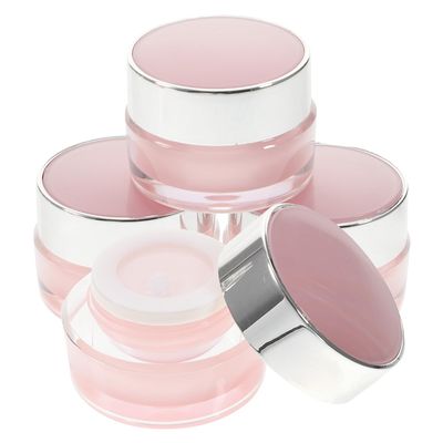 jojofuny 4-Piece 5 g Airtight Acrylic Face Cream Jars with Precise Dispensing and Oxidation Protection
