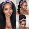 22-Inch Yaki Straight Human Hair Headband Wig, Glueless, No Lace Front, 180% Density view 2