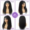 22-Inch Yaki Straight Human Hair Headband Wig, Glueless, No Lace Front, 180% Density view 3
