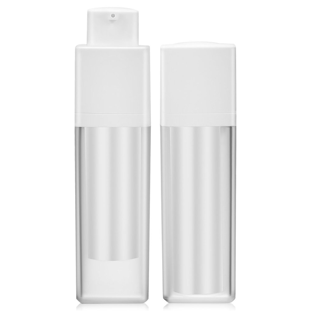 Refillable Travel Bottles 30 ml, Empty Pump Bottles, 2 Pack