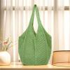 Crocheted Tote Bag for Women, Brown view 2