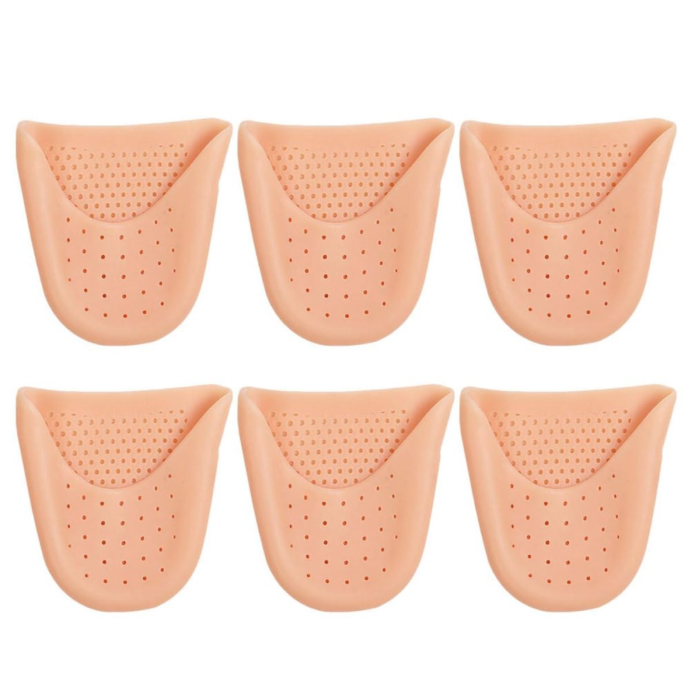 WATIIFUFU 3 Pairs of Durable SEBS Toe Covers with Ventilation, Breathable Toe Protectors for Ballet and Shoes, Ergonomic Forefoot Comfort