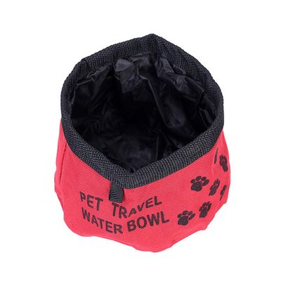 Collapsible Pet Bowl, Travel Dog Bowl, Water Bowl, Red
