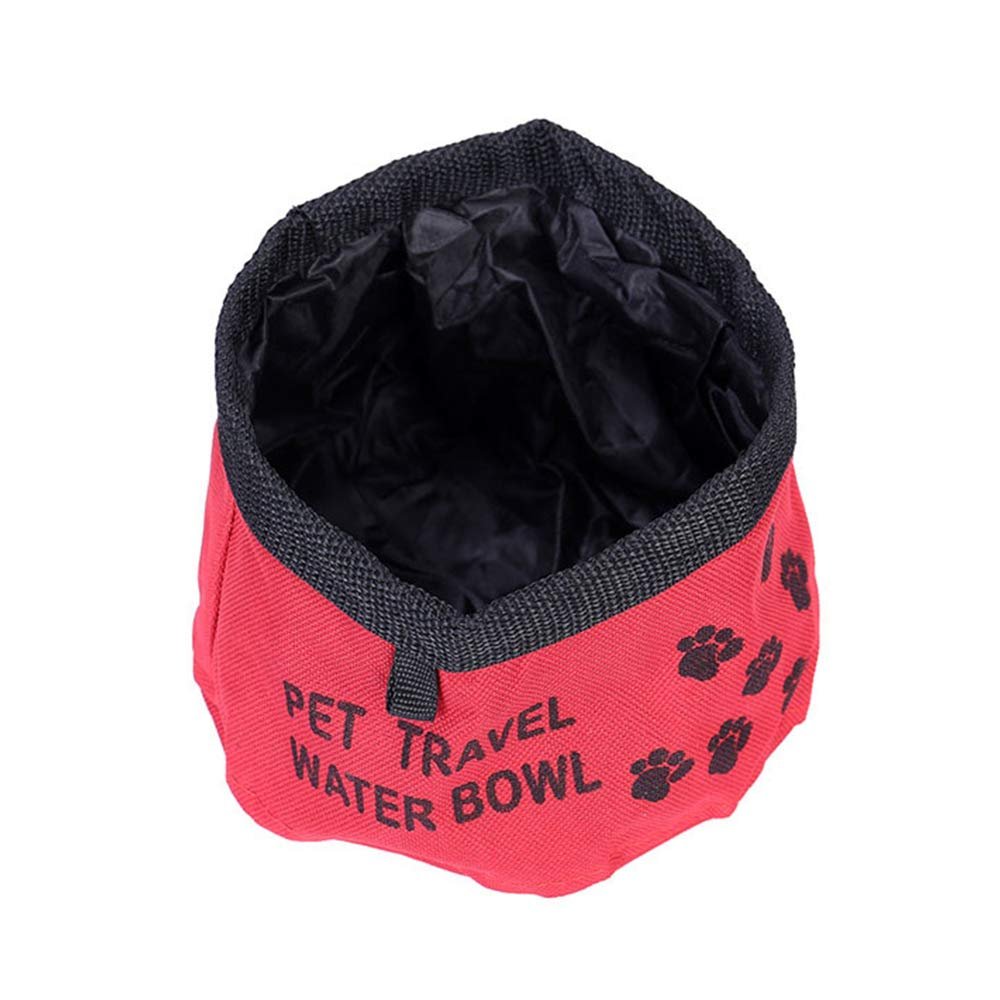 Collapsible Pet Bowl, Travel Dog Bowl, Water Bowl, Red