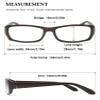 VEVESMUNDO Rectangular Reading Glasses, Brown, +4.0 Diopters, 1 Pair view 2
