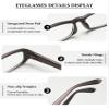 VEVESMUNDO Rectangular Reading Glasses, Brown, +4.0 Diopters, 1 Pair view 4
