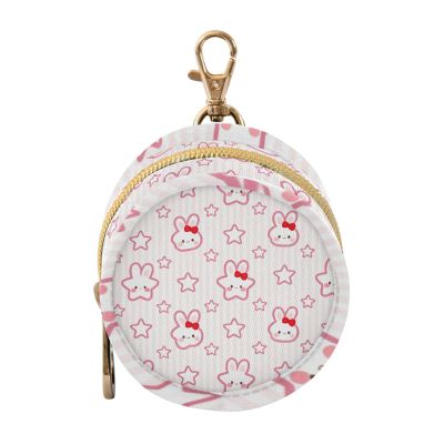 Cute Red Bunny Striped Stars Baby Girl Pacifier Holder Case