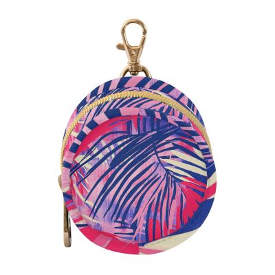 Pacifier Case for Newborns, Tropical Leaves, Zipper and Clip
