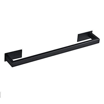 Modern Black Bathroom Hardware Set with Robe Hook, Towel Holder, Tissue Holder, Toothbrush Holder and Shelf