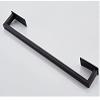 Modern Black Bathroom Hardware Set with Robe Hook, Towel Holder, Tissue Holder, Toothbrush Holder and Shelf view 2