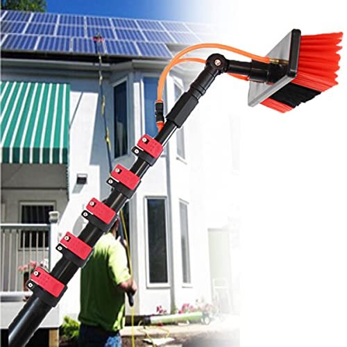Telescopic Water-Fed Cleaning Brush Set for Solar Panels and Windows