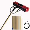 Telescopic Window Cleaning Pole Set with Water Feed, 3.6–9.6 m, Solar Panel Brush with Rotating Squeegee view 1