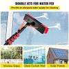 Telescopic Window Cleaning Pole Set with Water Feed, 3.6–9.6 m, Solar Panel Brush with Rotating Squeegee view 2