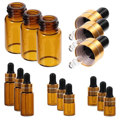 TOYANDONA 12-Pack Transparent Glass Dropper Bottles with Dropper Caps