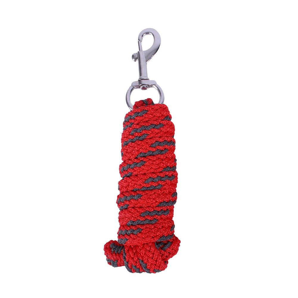 Lead Rope for Horses | Panic Hook | Length approx. 2m | Durable, Stylish, and Comfortable (Red, 1 Piece)