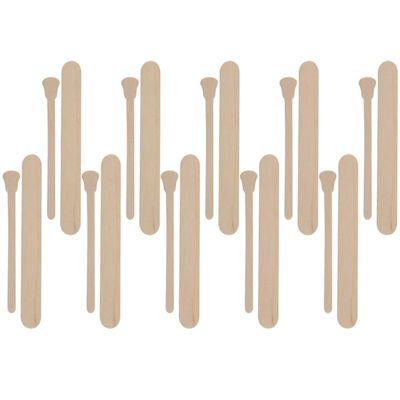 PAMINGONO 100-Count Wooden Wax Spatulas for Hair Removal, Wax Application, Crafts, and Professional Facial Use