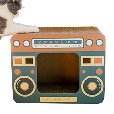 Cat Scratching Board in Radio and Stove Shape, Furniture Protector Hideaway