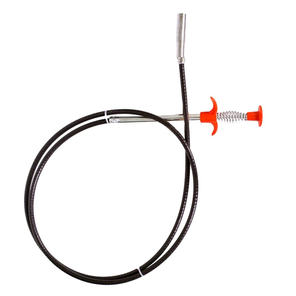 Black Drain Cleaner Tool, 60 cm, Steel, Four Claws