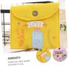 VALICLUD 3-Piece Canvas Period Pouches for Women with Button Closure, Large Capacity, Portable Storage for Pads and Hygiene Items, Random Style view 3