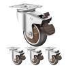 4-Piece Universal Swivel Casters, Heavy-Duty Furniture Casters with Safety Brakes (8) view 3