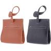 CALFOVERA 2-Pack Dog Waste Bag Holders, Black and Brown PU Leather view 1