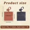 CALFOVERA 2-Pack Dog Waste Bag Holders, Black and Brown PU Leather view 2