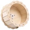 Sunflower Hamster Wheel for Small Pets, Wooden, Beige view 1