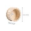 Sunflower Hamster Wheel for Small Pets, Wooden, Beige view 2