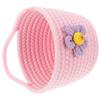 DECORNIJIA Pink Braided Cotton Rope Storage Basket, Hanging Basket and Desk Organizer view 1