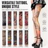 GreatRise 2-Piece Elastic Temporary Tattoo Thigh-High Stockings, Green Dragon view 4