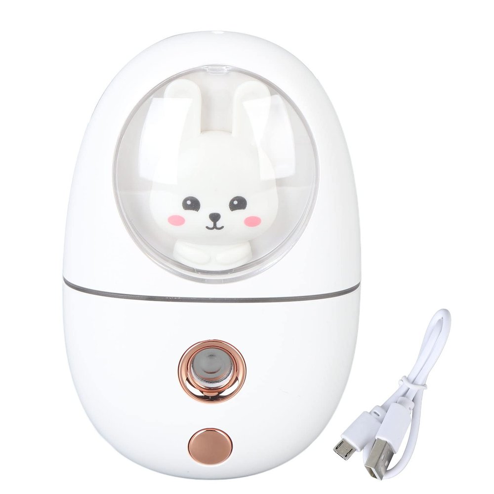 Culnflun Facial Steamer, Portable Animal Mist Sprayer, USB Rechargeable, 35 mL, White