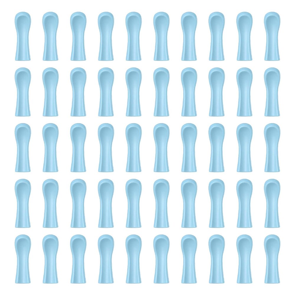 Anneome 100-Piece Silicone Covers for Ear Pick Tips, Sky Blue