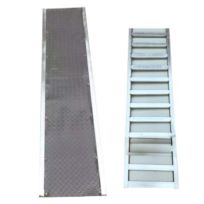 Sturdy Adjustable Driveway Ramp, Non-Slip Design for Smooth Vehicle and Pedestrian Access, Height-Adjustable, 60 x 36 x 10 cm