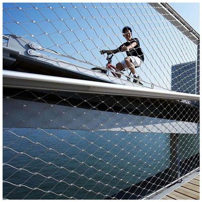304 Stainless Steel Safety Net, Flexible Net for Balustrades, Stairwells, Balconies, Zoo Cages, 3.2 x 4 m Fall Protection Barrier
