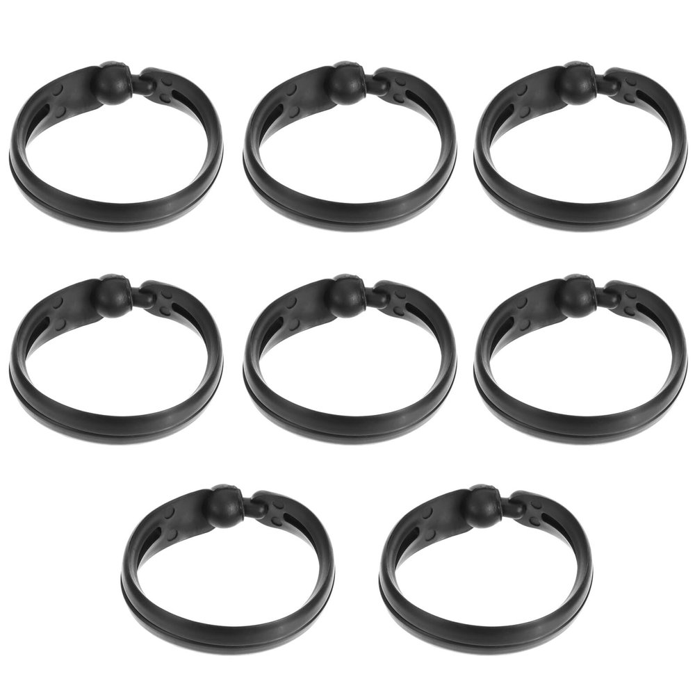 STOBAZA 8-Piece Adjustable Plastic Hair Bun Styling Accessories, Black