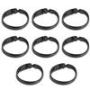 STOBAZA 8-Piece Adjustable Plastic Hair Bun Styling Accessories, Black view 1
