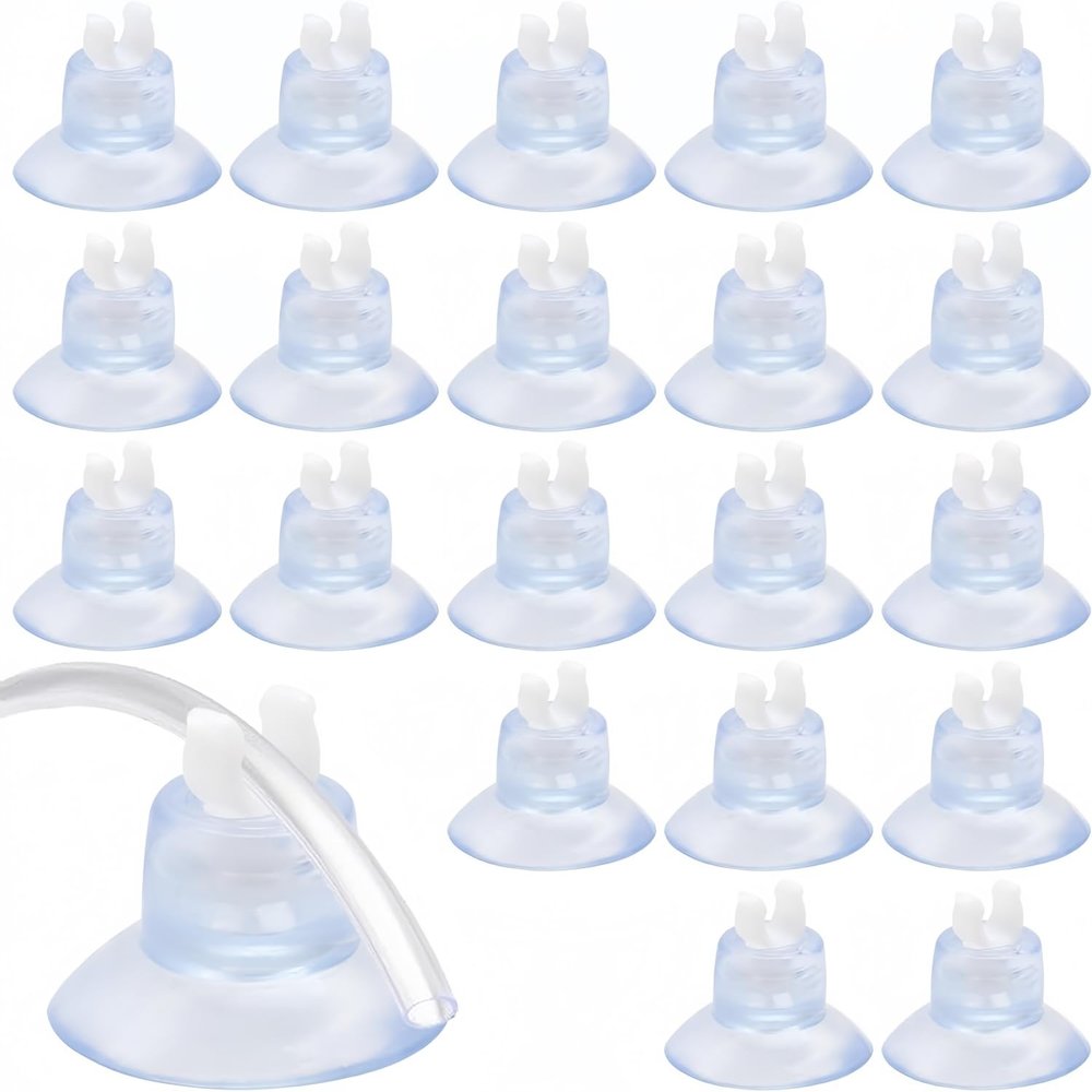 SHSHbuy Aquarium Suction Cup Clips - 20 Pack