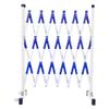 Portable Expandable Barrier with Wheels, Telescoping Safety Barrier for Road Maintenance and Control, Easy to Move, Blue and White, 47 x 5 in view 1