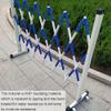 Portable Expandable Barrier with Wheels, Telescoping Safety Barrier for Road Maintenance and Control, Easy to Move, Blue and White, 47 x 5 in view 3