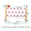 Portable Traffic Safety Barrier, Expandable Mobile Fence for Pedestrian Protection, Red and White, 1.2 x 4.5 m view 2
