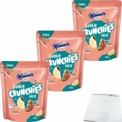 usy Bundle for Manner Cookie Crunchis Mix, 3-Pack (3 x 130 g Bags) + usy Block